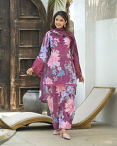 Cotton farshi salwar wine brown color